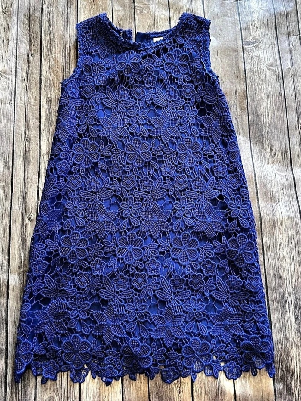 Kate Spade Blue Floral Lace Dress Size 10